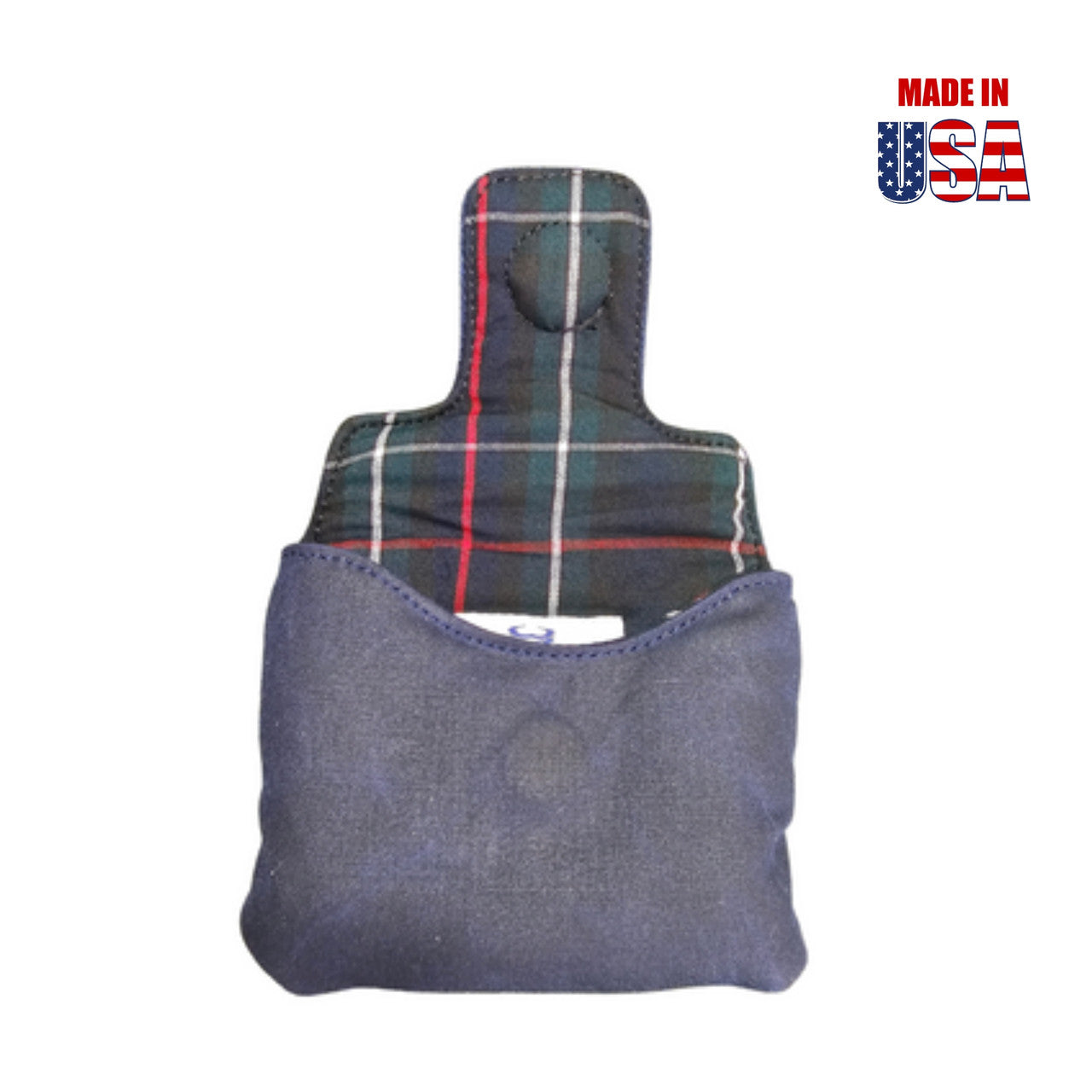 Navy Blue Solid Waxed Canvas Universal Mallet Putter Covers 2