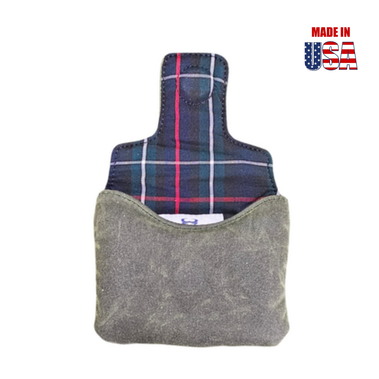 Olive Green Solid Waxed Canvas Universal Mallet Putter Covers 2