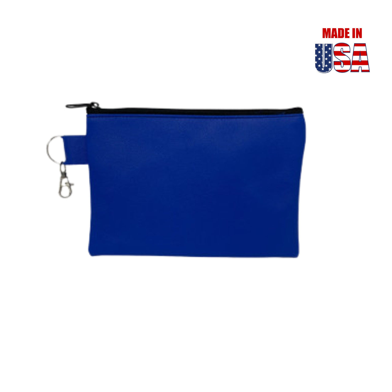 Reef Zip Pouch in Blue Neon Leather