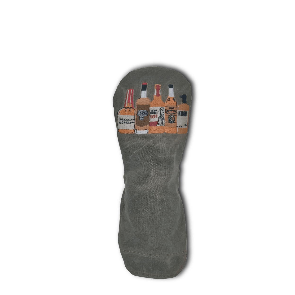 Waxed Canvas Whiskey Bottles Headcover - Hybrid - Dark Oak