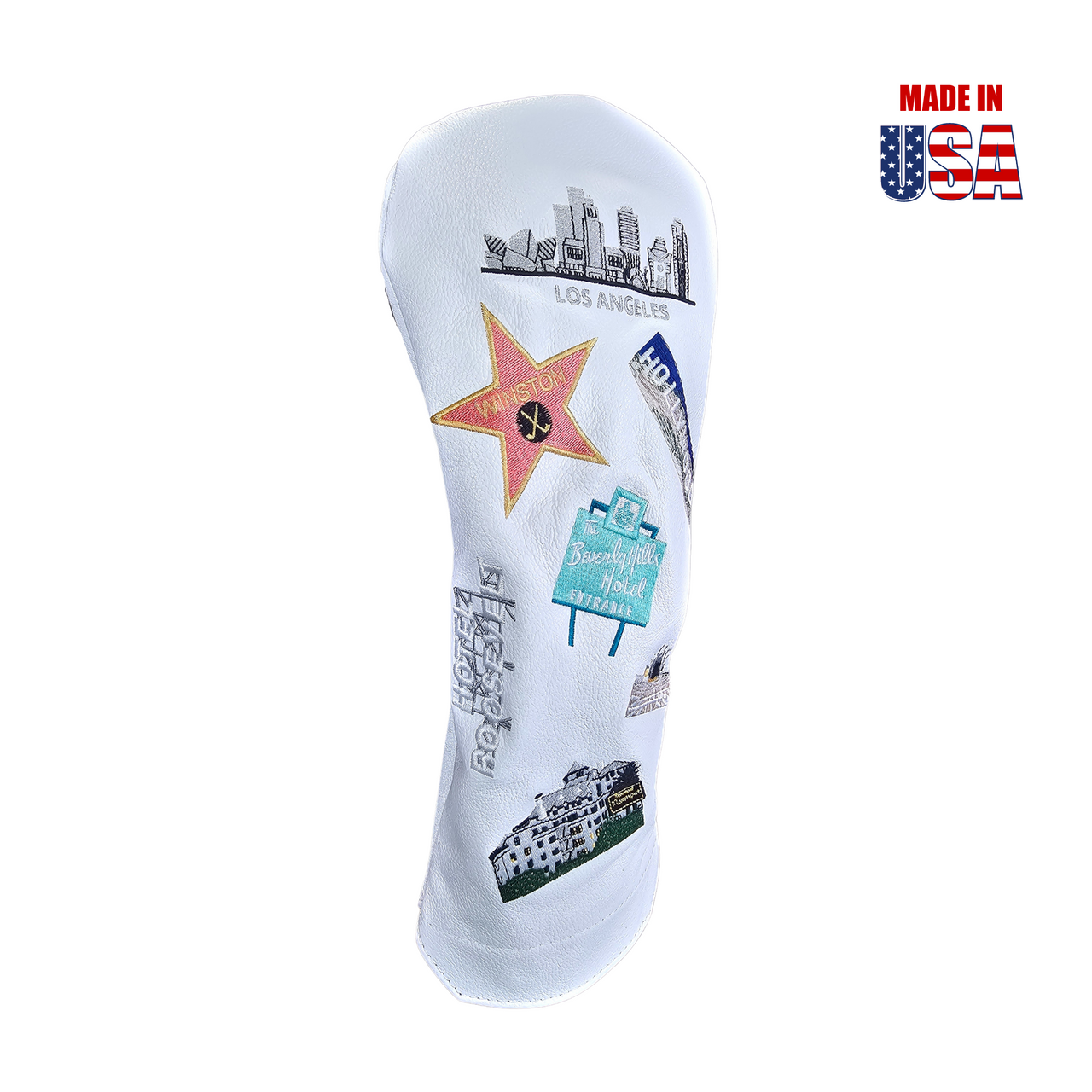 White Los Angeles Mural Headcovers 2