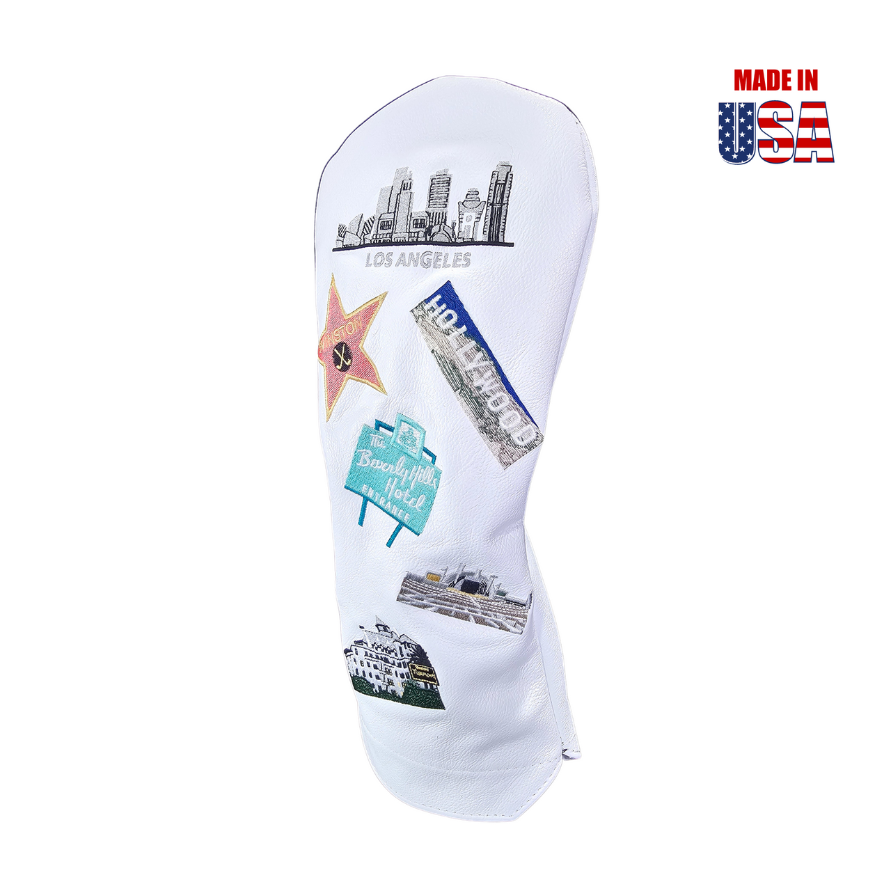 White Los Angeles Mural Headcovers 1