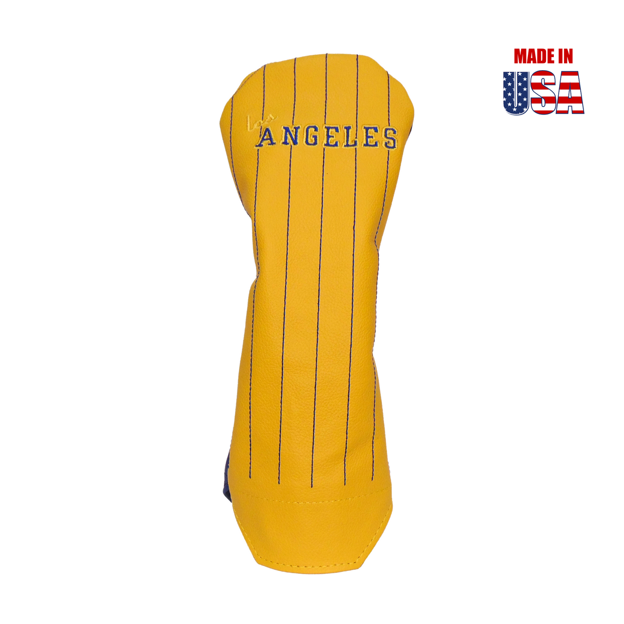 Los Angeles Pinstripe Classic Gold Front, Ocean Blue Back
