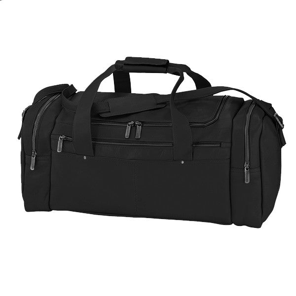 Large Sport Duffel in Black Colombian Leather