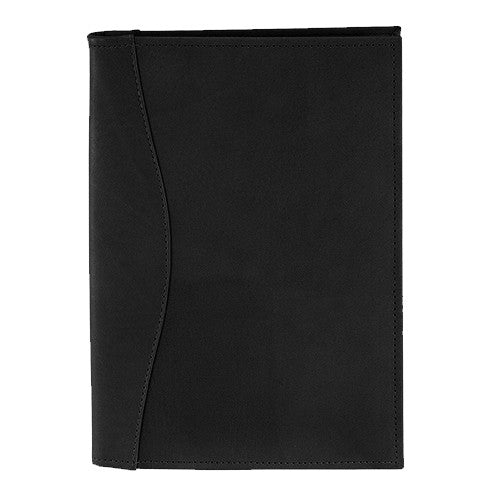 Black Colombian Leather Small Desk Portfolio