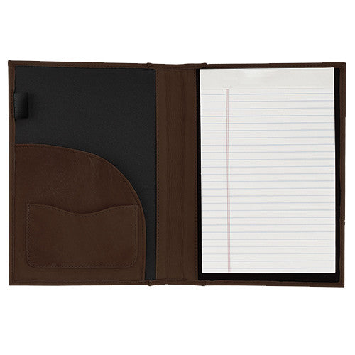 Cafe Colombian Leather Small Desk Portfolio Opened