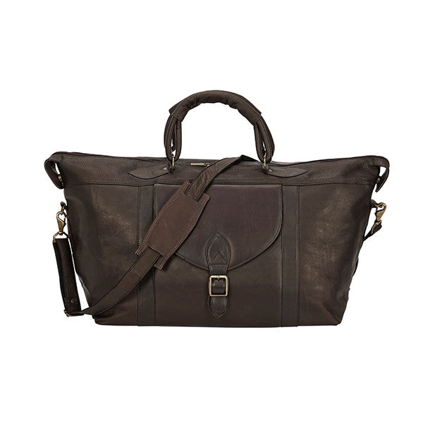 Hermosa Weekender Travel Bag in Cafe Colombian Leather
