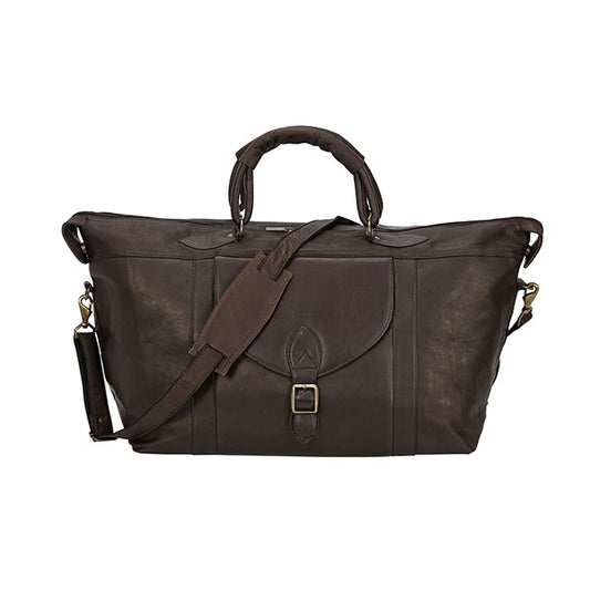 Hermosa Weekender Travel Bag in Cafe Colombian Leather