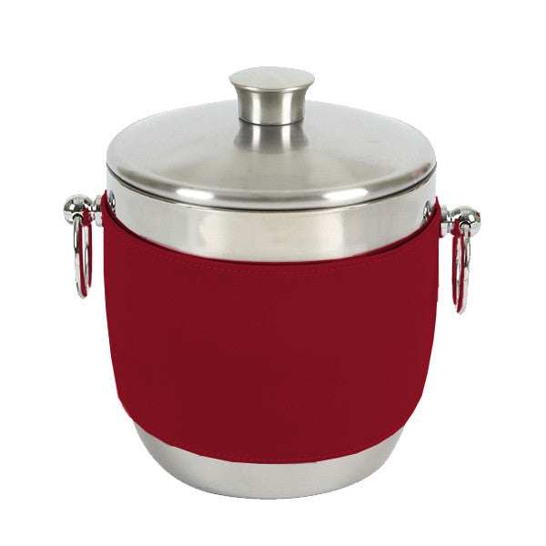 Cardinal American Leather Wrap on Stainless Steel Ice Bucket