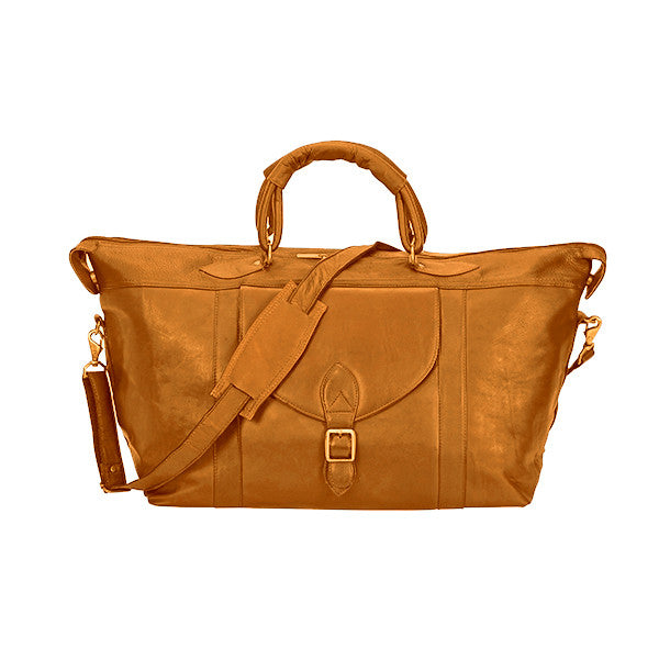 Hermosa Weekender Travel Bag in Tan Colombian Leather