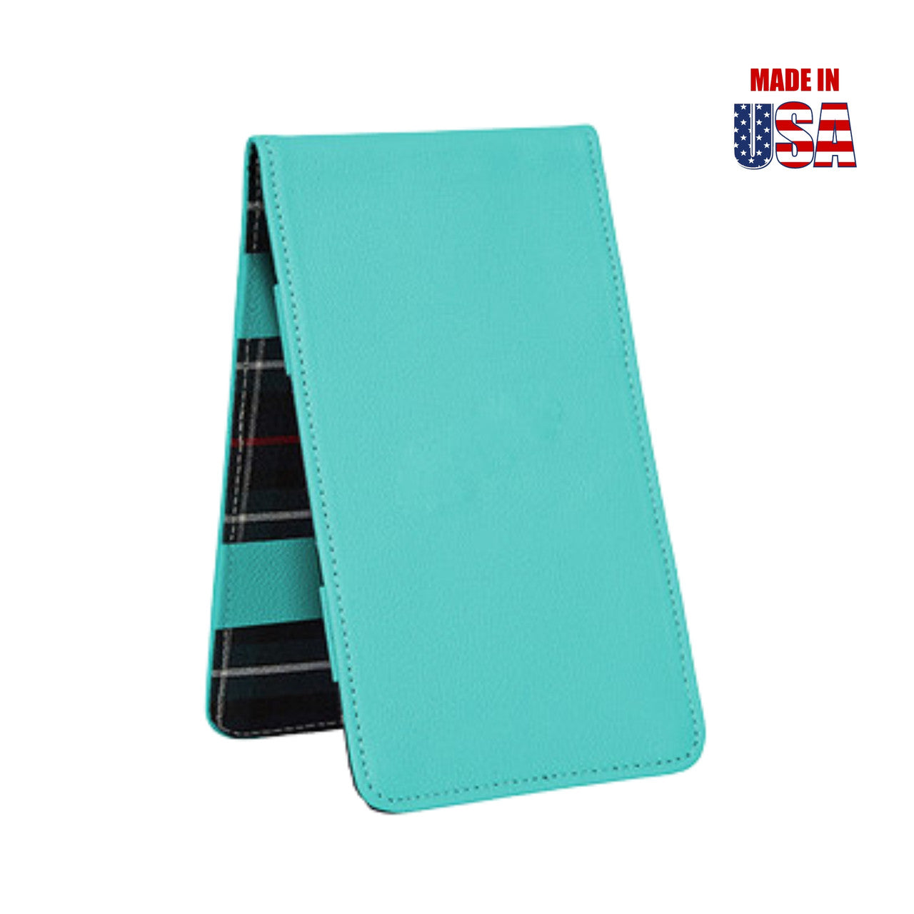Turquoise American Leather Scorecard & Yardage Book Holder
