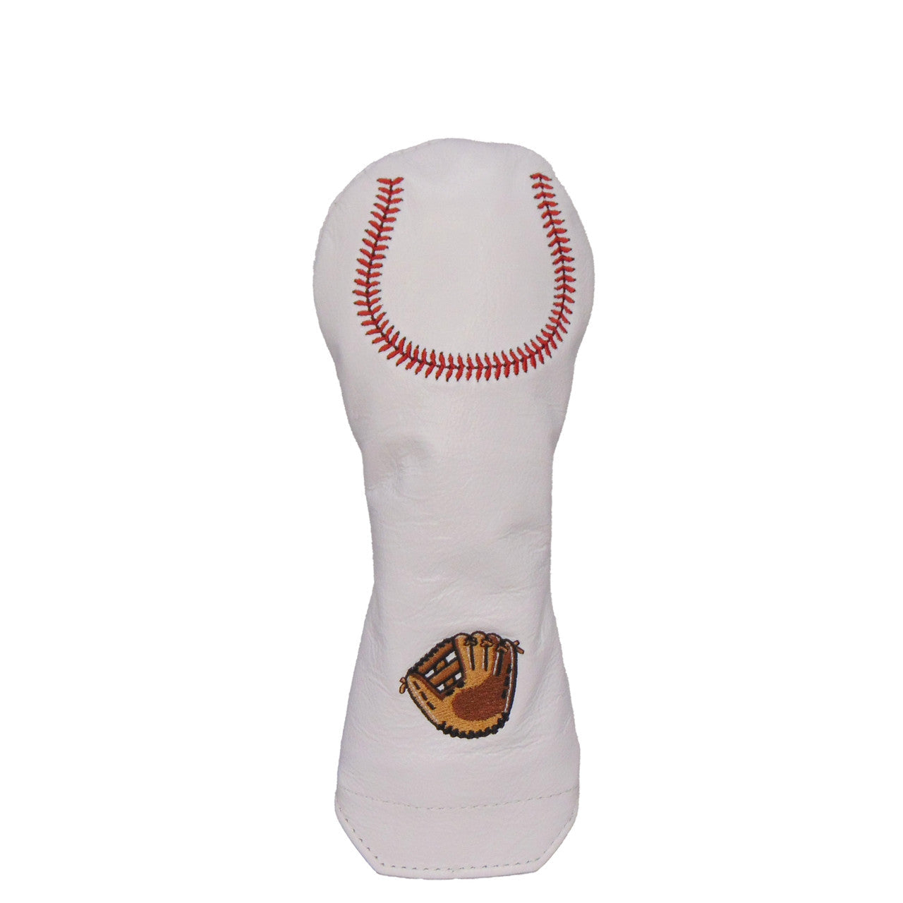 Baseball Logo's on Hybrid Headcover in White American Leather