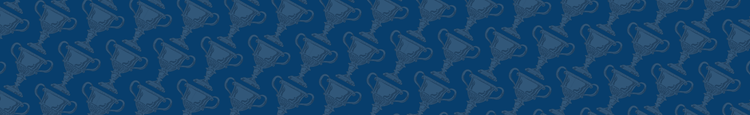 Blue pattern featuring repeating trophy cup outlines, Winston Collection golf accessories