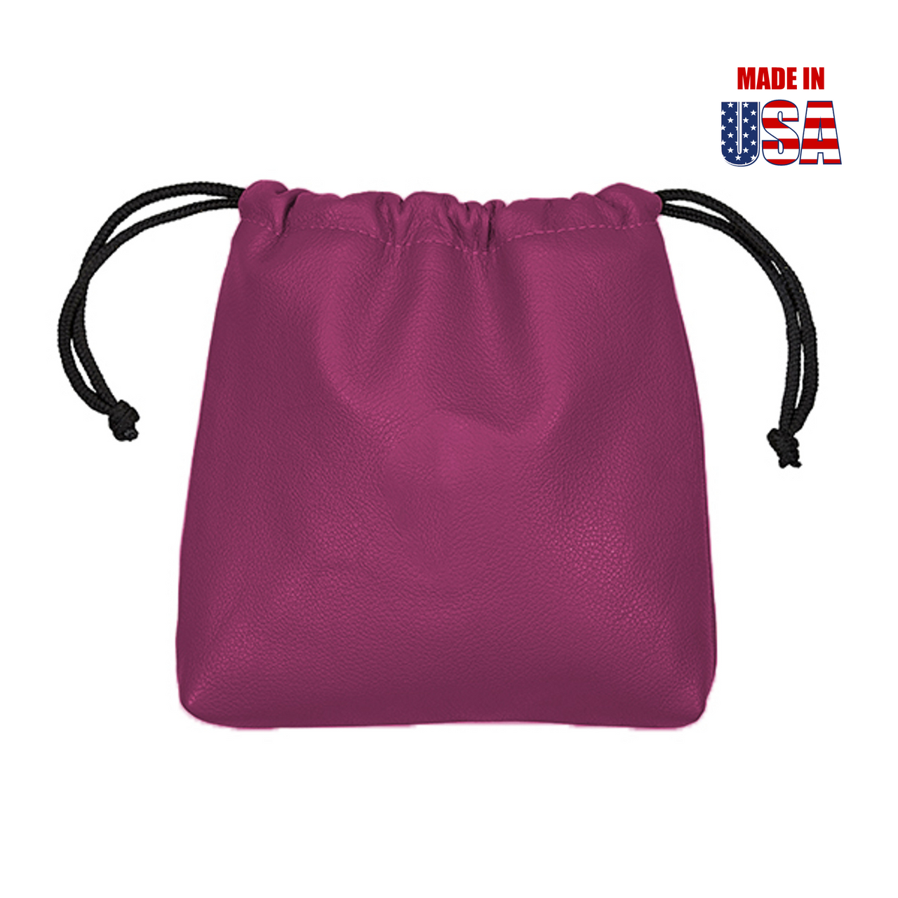 Magenta American Leather Drawstring Player's Pouch