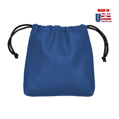 Ocean Blue American Leather Drawstring Player's Pouch