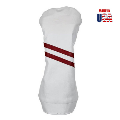 Two Stripe Traditional Leather Golf Headcovers