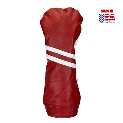 Two Stripe Traditional Leather Golf Headcovers