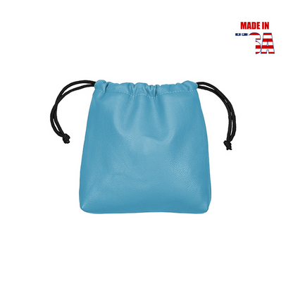 Turquoise American Leather Drawstring Player's Pouch