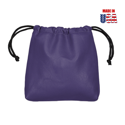 Purple American Leather Drawstring Player's Pouch