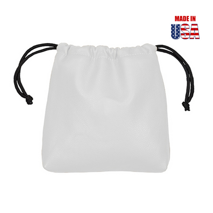 White American Leather Drawstring Player's Pouch