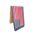 Scorecard Holder & Yardage Book, American Flag - Vegetable Tan - Iris