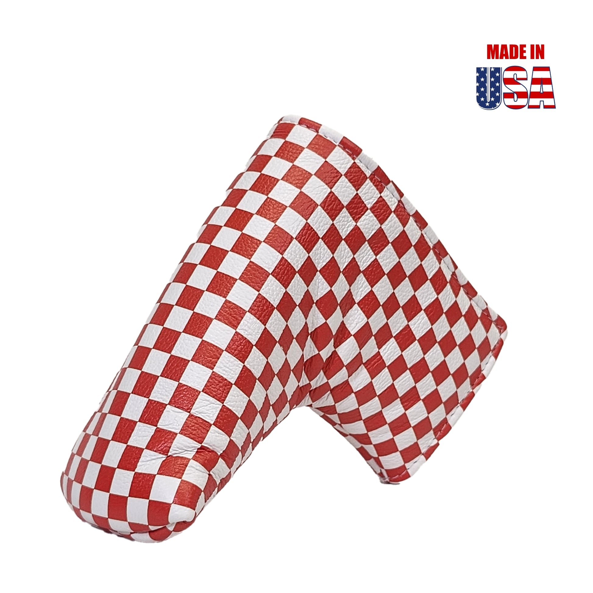 Checkerboard Leather Blade Putter Covers