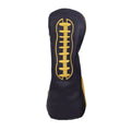 Football Team Colors Driver Leather Golf Headcovers - Yellow Laces/Black Leather Front/Yellow Leather Black