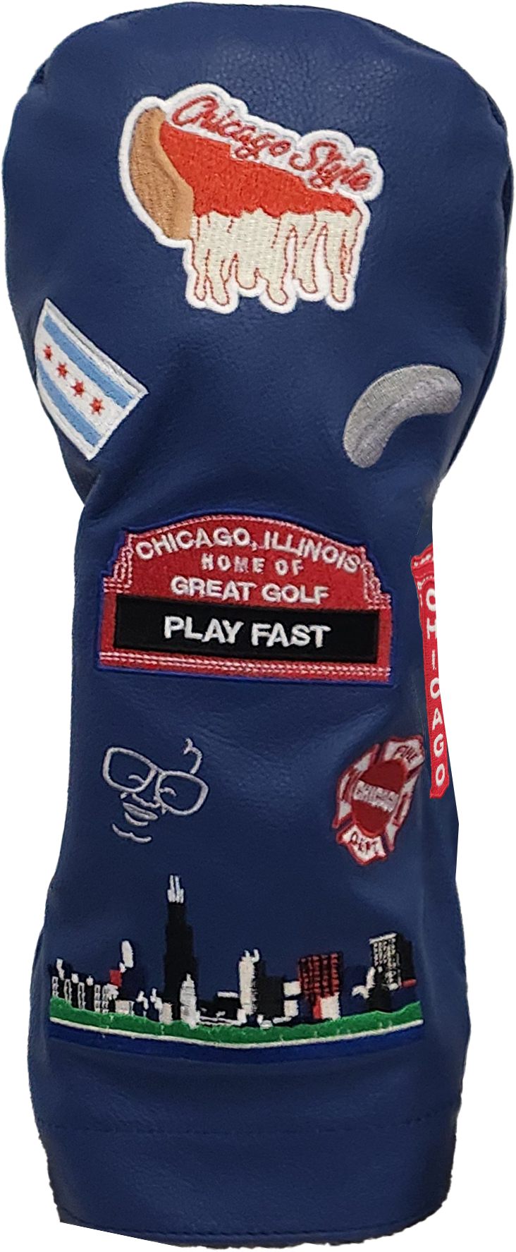 Chicago Cub Style Mural Leather Golf Headcovers