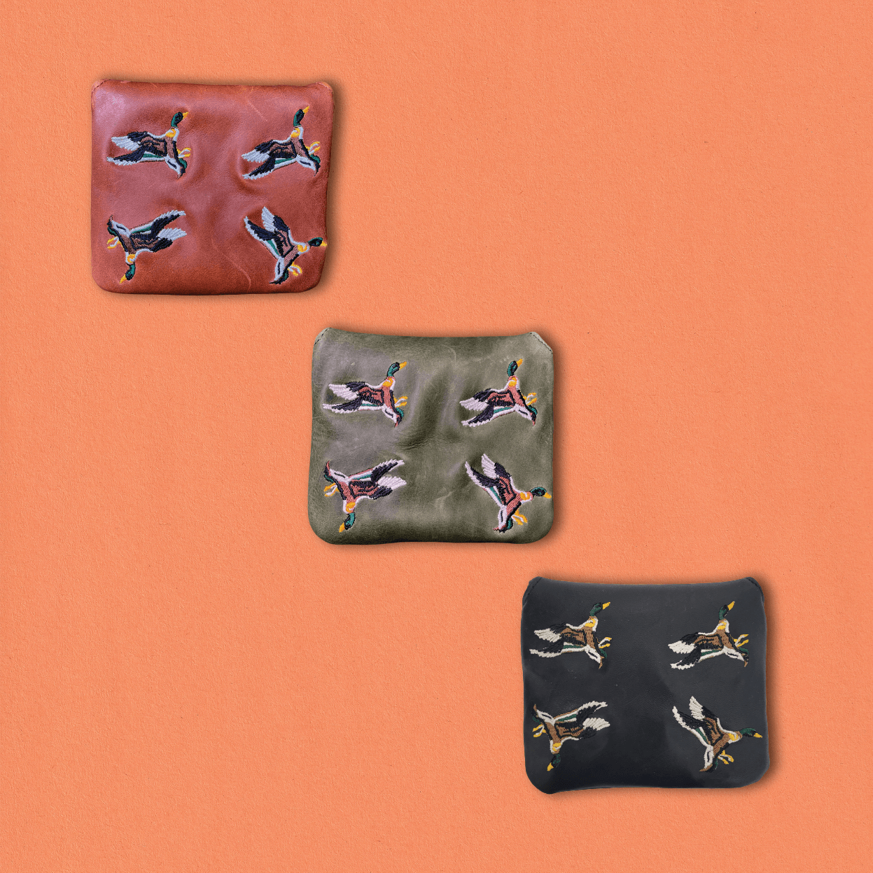 Flying Mallard Pullup Leather Universal Mallet Putter Cover