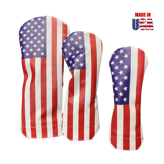 American Flag Leather Headcovers 1