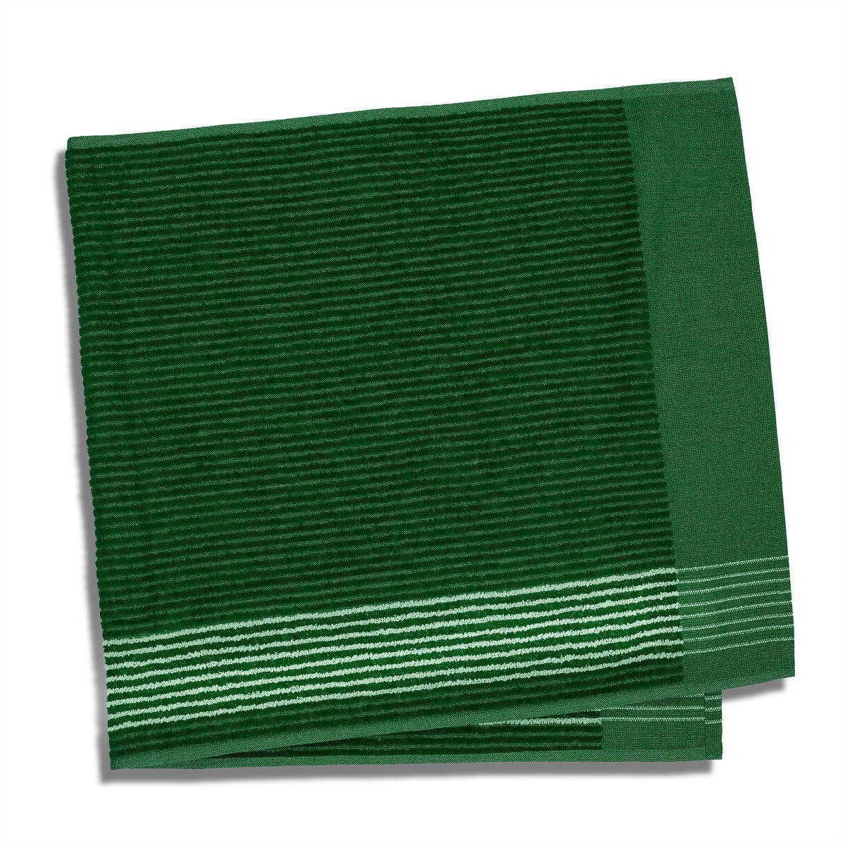 Golf Tour Towels Solid Colors with White Stripes - Green with White Stripes