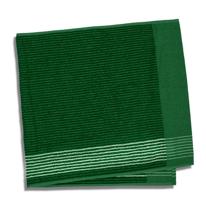 Golf Tour Towels Solid Colors with White Stripes - Green with White Stripes