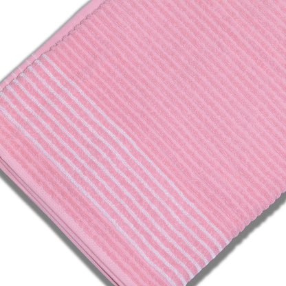 Golf Tour Towels Solid Colors with White Stripes - Pink with White Stripes