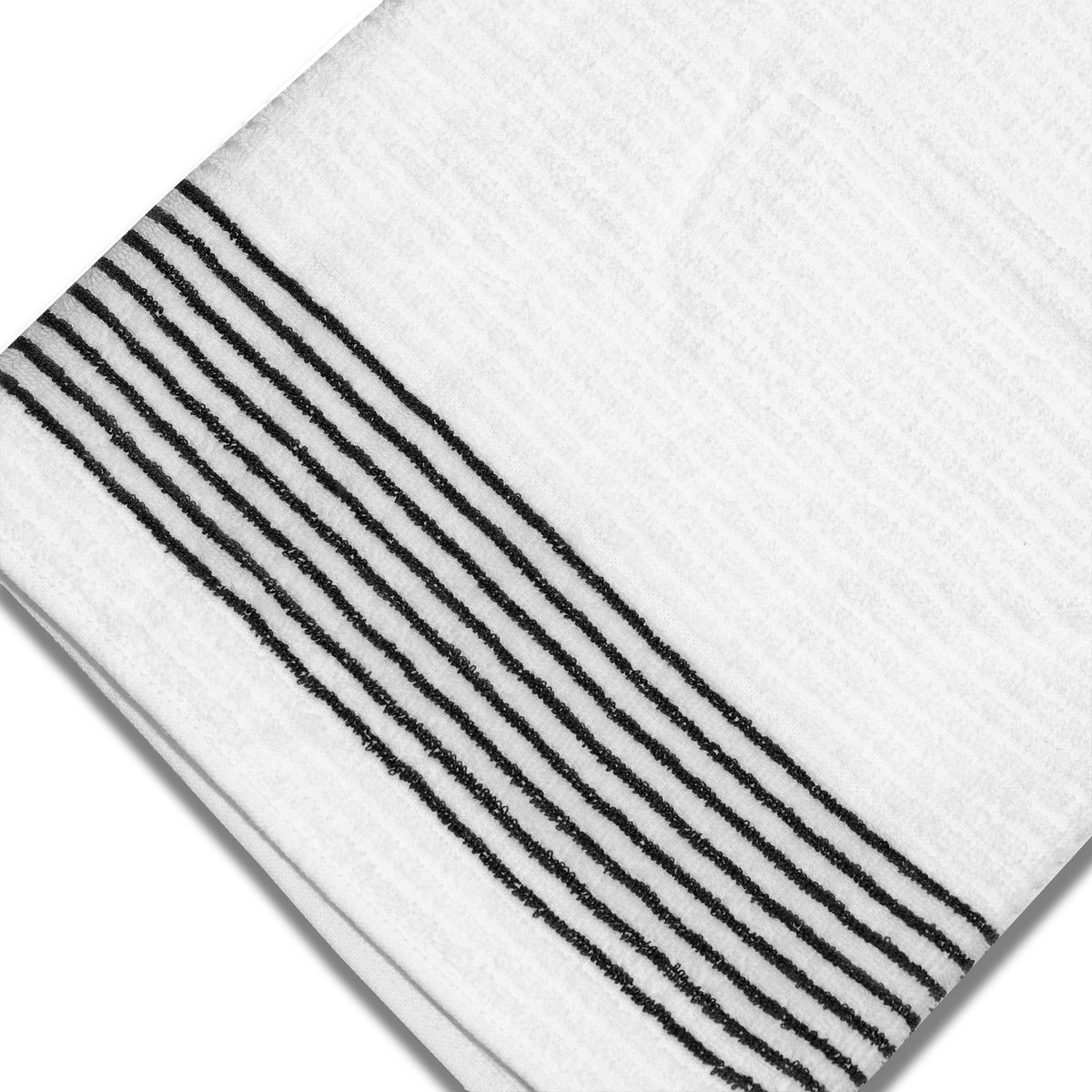 Golf Tour Towels with Stripes - Black Stripes