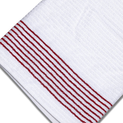 Golf Tour Towels with Stripes - Red Stripes