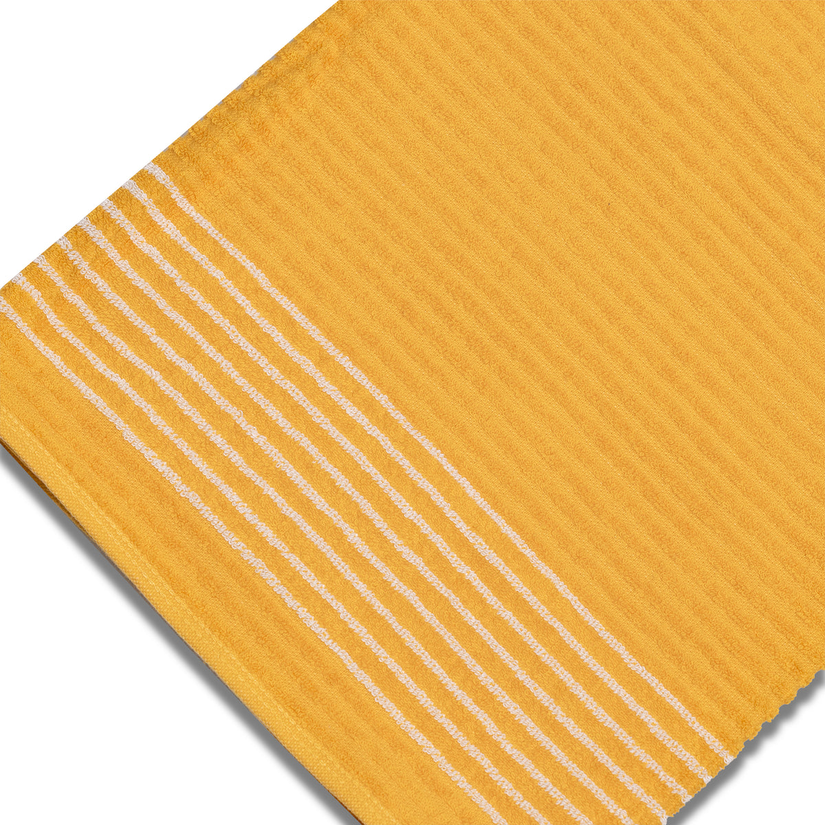 Golf Tour Towels Solid Colors with White Stripes - Yellow with White Stripes