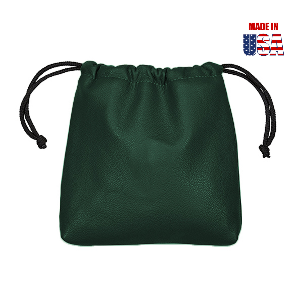 Dark Green American Leather Drawstring Player's Pouch