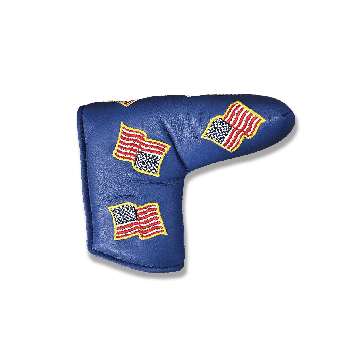 American Flags with Gold Outline Blade Leather Putter Covers