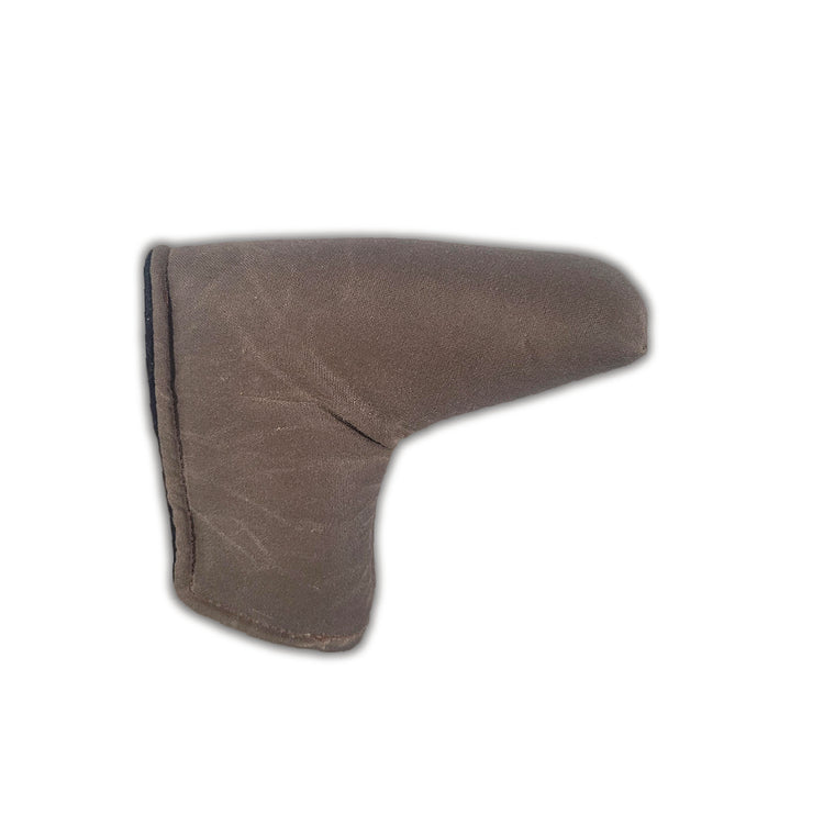 Wax Canvas Blade Putter Headcover - Dark Oak