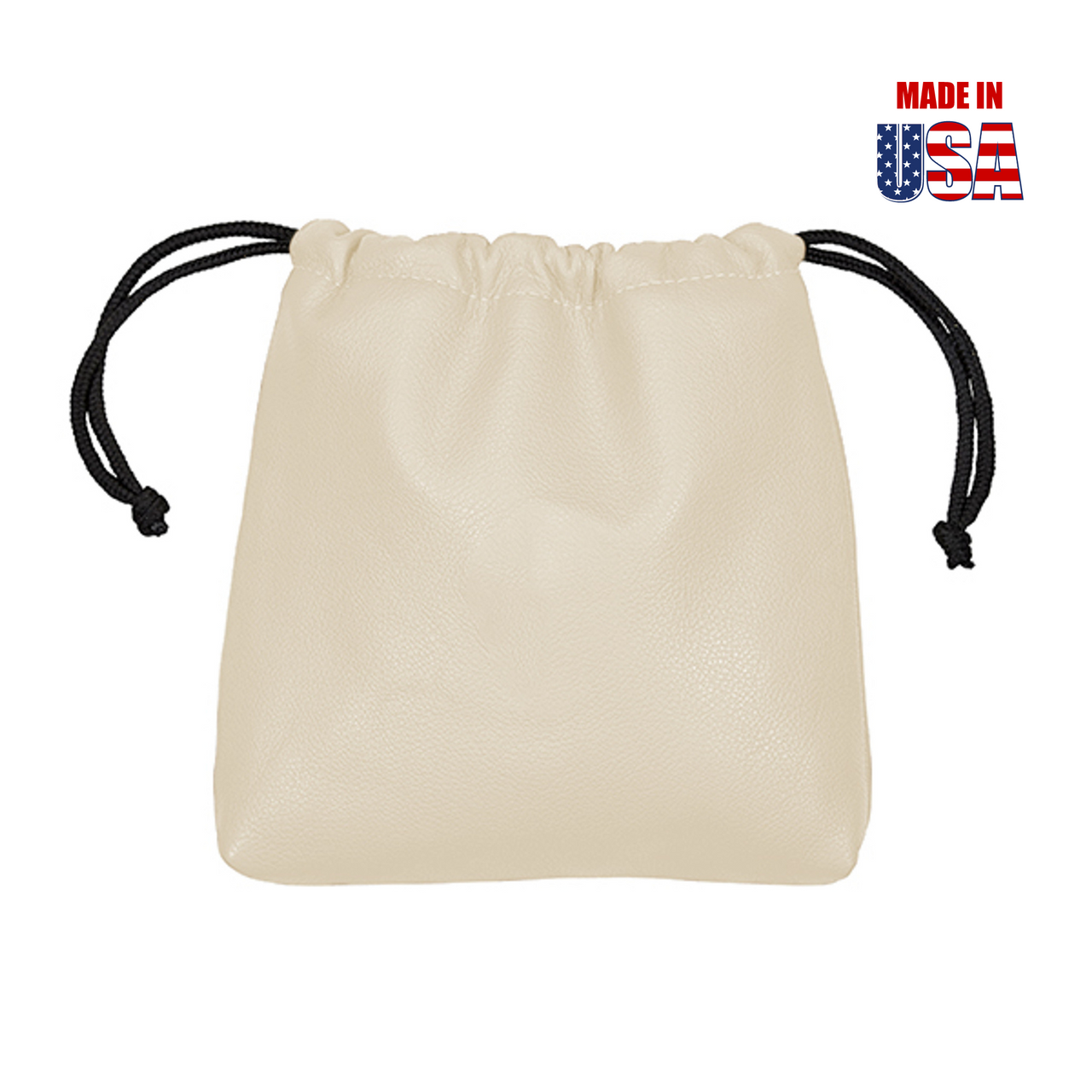 Egg Shell American Leather Drawstring Player's Pouch