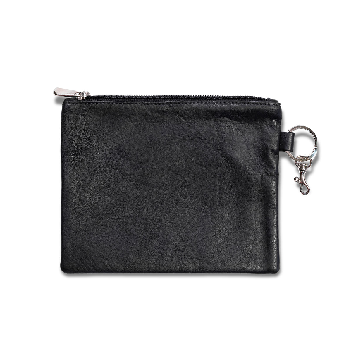 The Reef Zip Pouch in Colombian Leather - Black