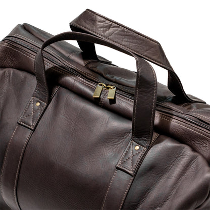 Country Club Duffel Bag in Colombian Leather - Cafe