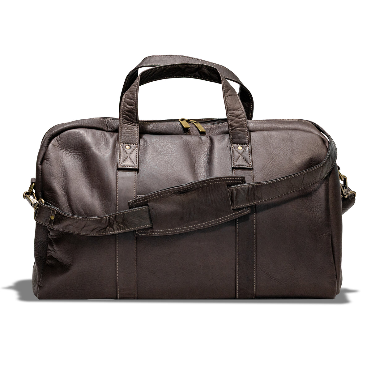 Country Club Duffel Bag in Colombian Leather - Cafe