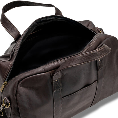 Country Club Duffel Bag in Colombian Leather - Cafe