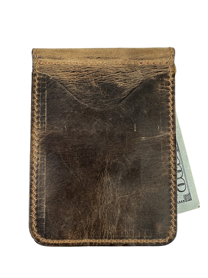 Money Clip Wallet, Crazy Horse Leather