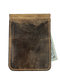 Winston Collection rustic brown leather money clip wallet with cash visible