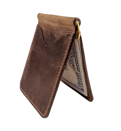 Money Clip Wallet, Crazy Horse Leather