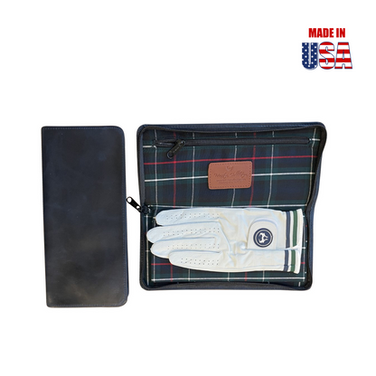 Navy Glove Stash Book Holder Opened and Closed