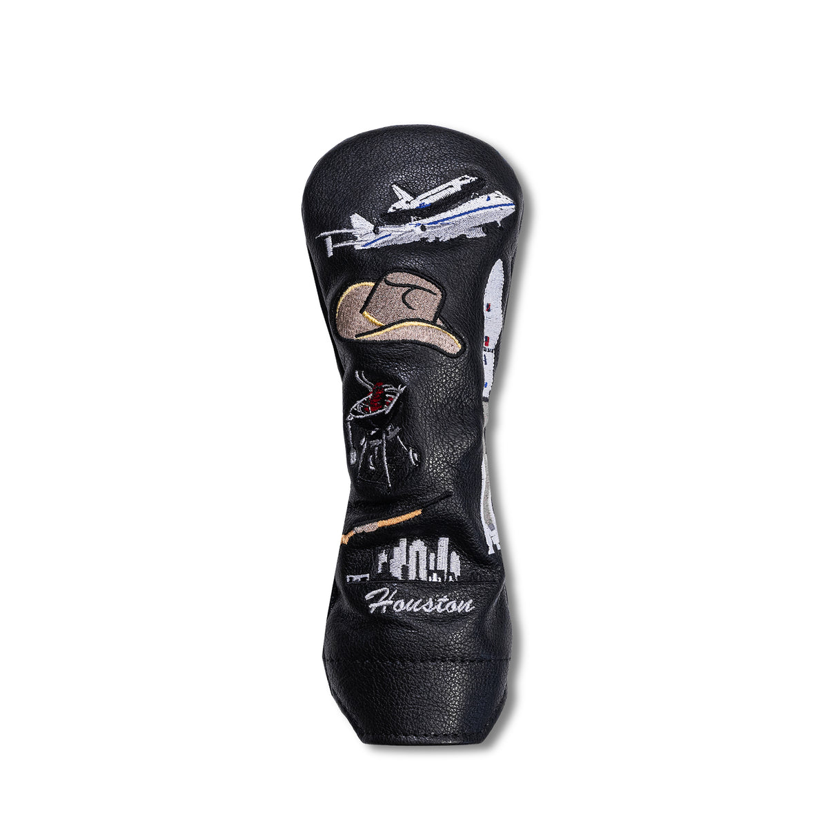 Houston Mural Leather Headcovers - Hybrid - Black