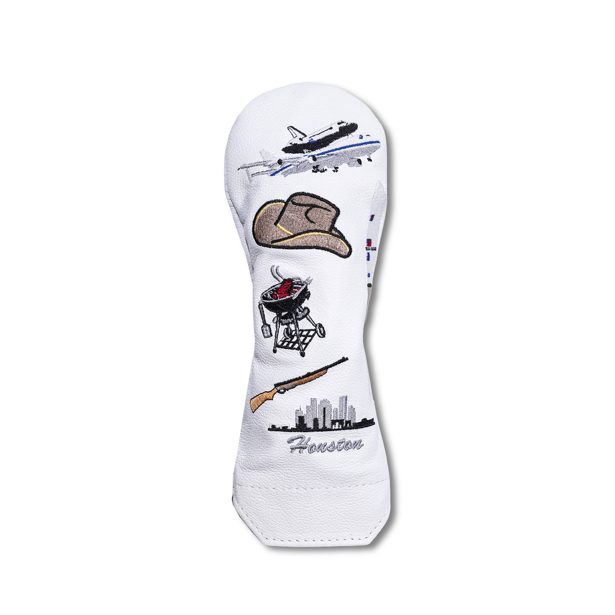 Houston Mural Leather Headcovers - Hybrid - White